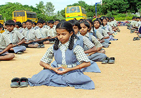 School students in India